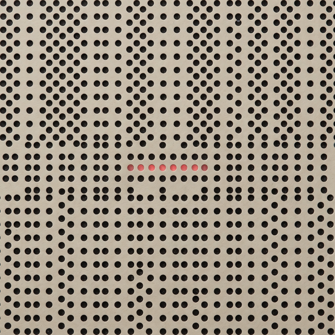 Dot-matrix panel with a single red run